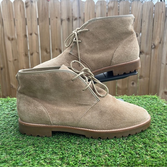 Tory Burch Westbury Women's 10M Chukka Booties Tan Suede Leather Laced‎ 31158212 - Picture 1 of 6